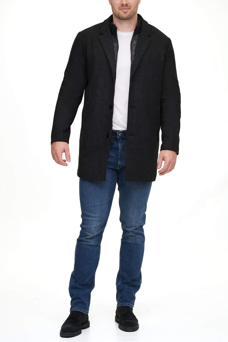 Dockers Men's Henry Wool Blend Top Coat (Regular and Big & Tall Sizes) , Black, XX-Large - Image 4